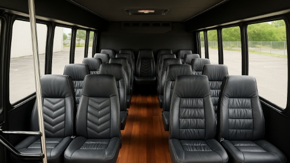 Interior of Charter Bus Company La Crosse's 15 Passenger Minibus in La Crosse