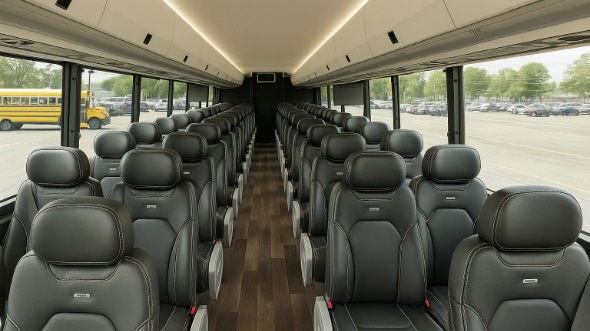 Interior of Charter Bus Company La Crosse's 25 Passenger Mini bus in La Crosse