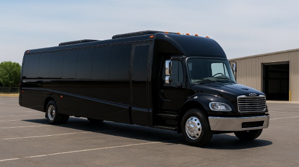Exterior of Charter Bus Company La Crosse's 28 Passenger Mini bus in La Crosse