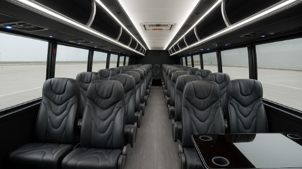 Interior of Charter Bus Company La Crosse's 30 Passenger Minibus in La Crosse