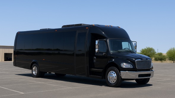Exterior of Charter Bus Company La Crosse's 30 Passenger Minibus in La Crosse