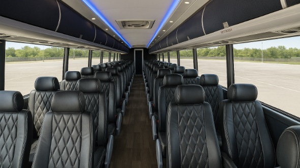 la crosse 55 passenger charter bus inside
