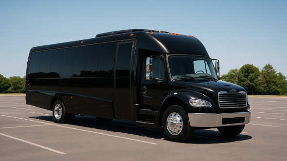 Exterior of Charter Bus Company La Crosse's Party Bus in La Crosse