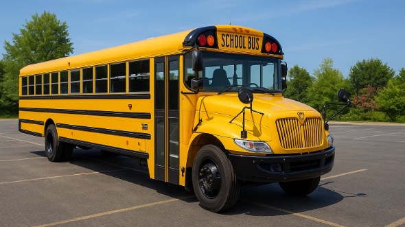 Exterior of Charter Bus Company La Crosse's School Bus in La Crosse